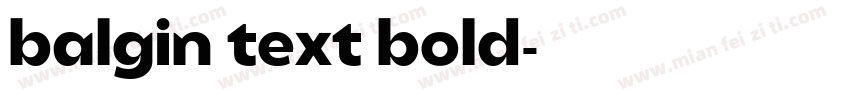 balgin text bold字体转换